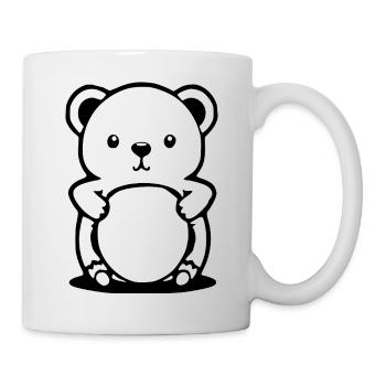 Bär Bärchen T-shirt Geschenk - Tasse - Weiß - Rechts