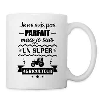 Super Farmer Farm Field Tractor - Mug - white - Right
