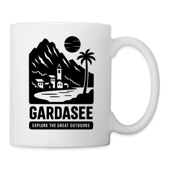 Lac de Garde Italie Vacances Silhouette - Mug blanc - blanc - Droite