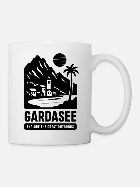 Gardasee Italien Urlaub Silhouette - Tasse - Weiß