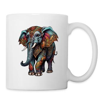 Ornement Éléphant Art - Mug blanc - blanc - Droite