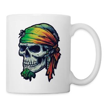 Vivid Rainbow Skull Bandana - Tasse - Weiß - Rechts