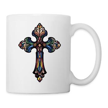 Symbole de la croix - Mug blanc - blanc - Droite