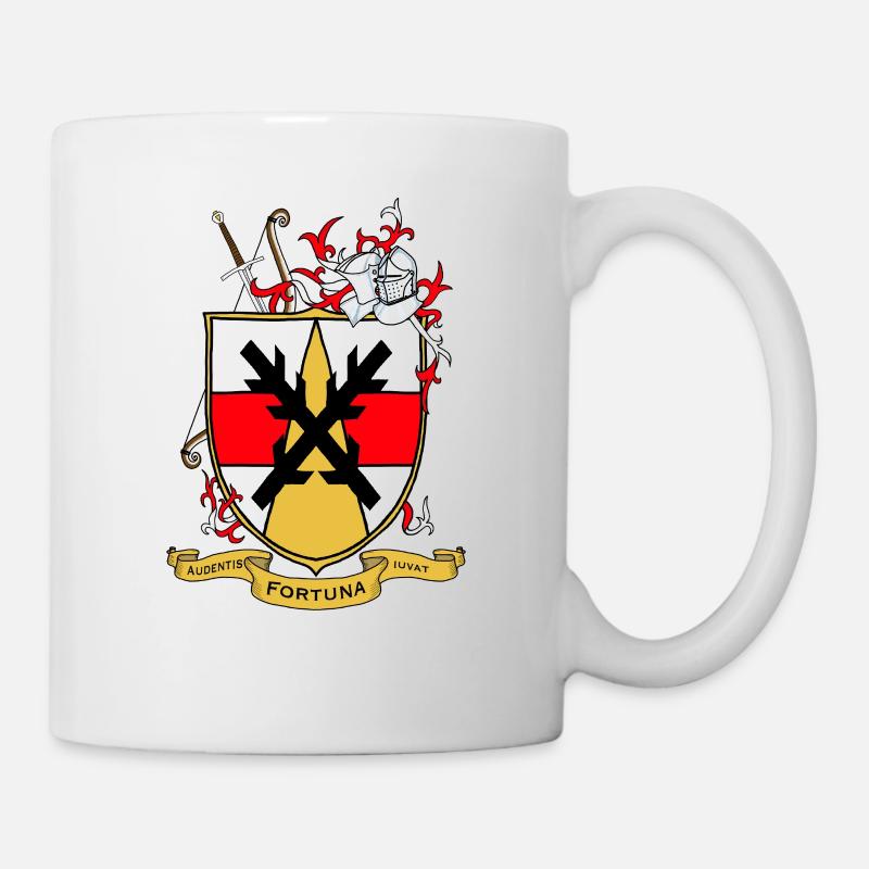Fortuna Wappen Schild mit Helm - Tasse - Weiß