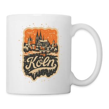 Paysage hivernal de Cologne - Mug blanc - blanc - Droite