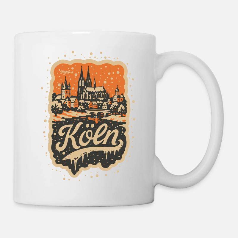 Köln Winterlandschaft   - Tasse - Weiß