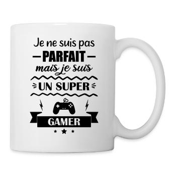 Super Gamer Gamer Video Game Geek Gamer Gaming - Mug - white - Right