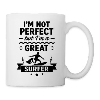 Super surfeur vague mer - Mug blanc - blanc - Droite