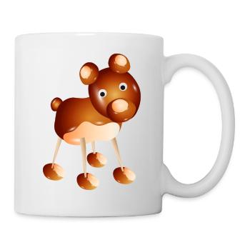 Chien châtain mignon – Artisanat Fun & Enfance - Mug blanc - blanc - Droite