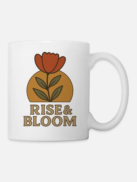 Rise & Bloom - Tasse - Weiß