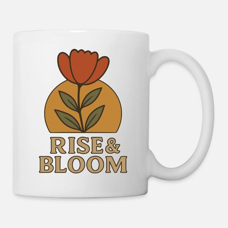 Rise & Bloom - Tasse - Weiß