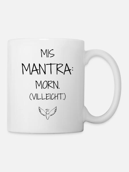 Statement-Design – Ironie trifft Spiritualität - Tasse - Weiß