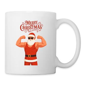 Santa Fit – Père Noël musclé et stylé 🎅💪 - Mug blanc - blanc - Droite