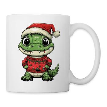 Noël de l’alligator - Mug blanc - blanc - Droite