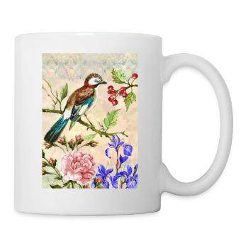 Colorful bird - Mug - white - Right
