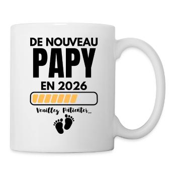 De Nouveau Papy en 2026 Veuillez Patienter - Mug blanc - blanc - Droite