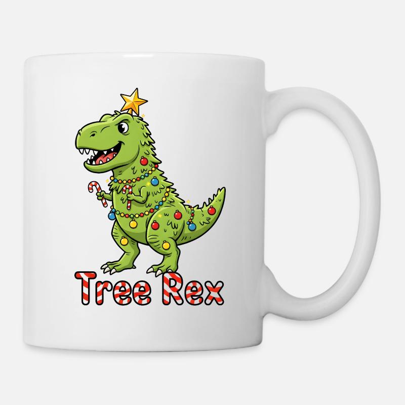 Tree Rex Weihnachtstrend - Tasse - Weiß