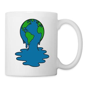 Erde schmelzende Kunst - Tasse - Weiß - Rechts
