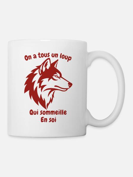 Schlafender innerer Wolf - Tasse - Weiß