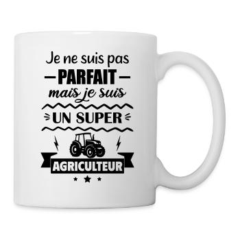 Not perfect but great farmer tractor - Mug - white - Right