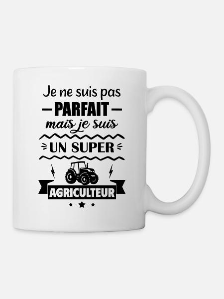 Pas parfait mais super agriculteur tracteur - Mug blanc - blanc