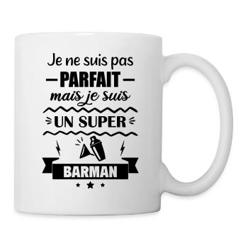 Nicht perfekt, aber toller Barkeeper - Tasse - Weiß - Rechts