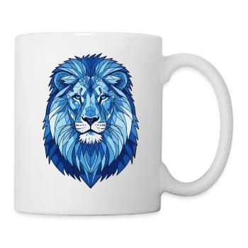 Blue Geometric Lion - Mug - white - Right