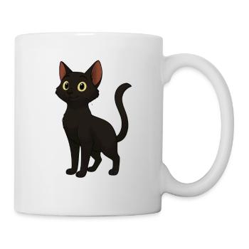 Black Cat Golden Eyes - Mug - white - Right
