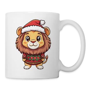 Noël Lion - Mug blanc - blanc - Droite