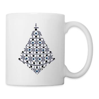 Schneeflockenbaum Ornament - Tasse - Weiß - Rechts