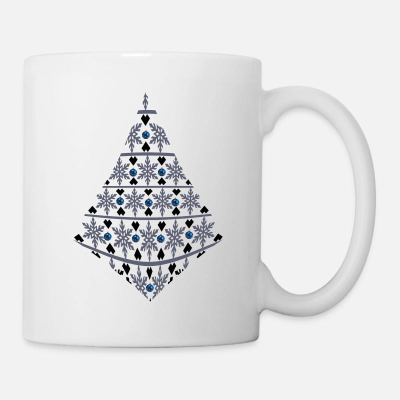 Ornement d’arbre flocon de neige - Mug blanc - blanc