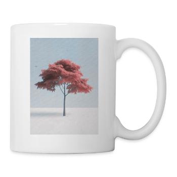 Minimal Japanese Maple Tree Art - Mug - white - Right