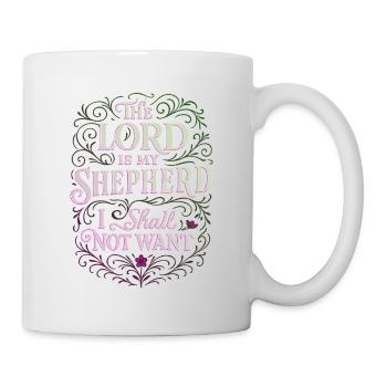 The Lord is my Shepherd Psalm 23 - Mug - white - Right
