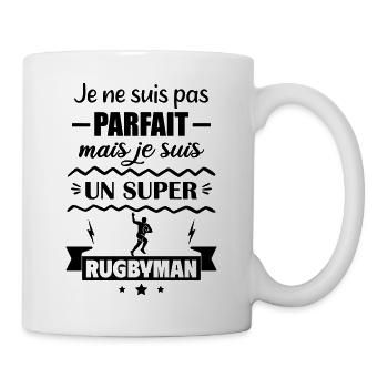 Nicht perfekt, aber großartiger Rugbyspieler Rugby - Tasse - Weiß - Rechts
