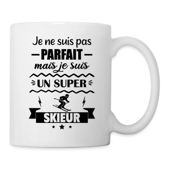 Not perfect but great skier - Mug - white - Right