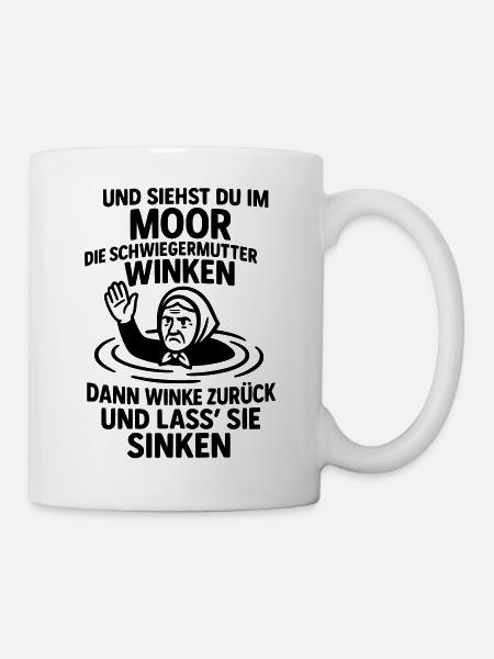 schwiegermutter spruch böse gemein - Tasse - Weiß