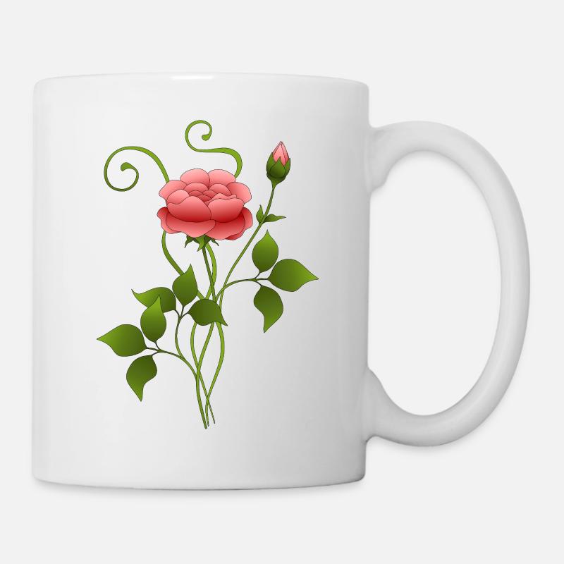 Blume - Tasse - Weiß