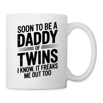 Bald Vater von Zwillingen - Tasse - Weiß - Rechts