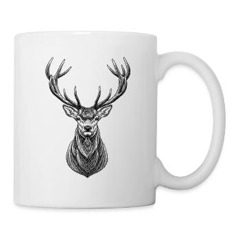 Bois de cerf | Chasseur Forêt & Nature Cadeau - Mug blanc - blanc - Droite