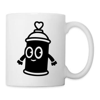 Graffiti Spray Can | Street art with heart - Mug - white - Right