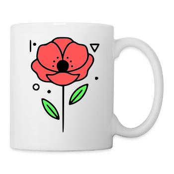 Poppy-Poppies-Minimalist-Line-Art-3 - Mug - white - Right