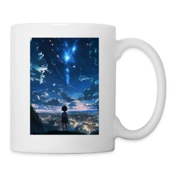 Rêve nocturne sur la ville - Mug blanc - blanc - Droite