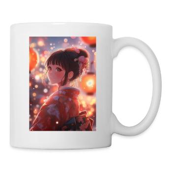 Kimono Blooming Bright Lanterns - Mug - white - Right