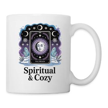 Spirituelles & gemütliches Mond Tarot Design - Tasse - Weiß - Rechts
