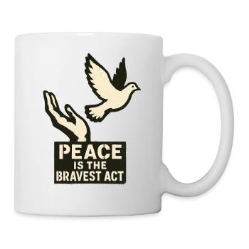 Frieden - Tasse - Weiß - Rechts