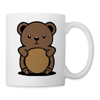 Bär Bärchen Kinder T-shirt Geschenk - Tasse - Weiß - Rechts