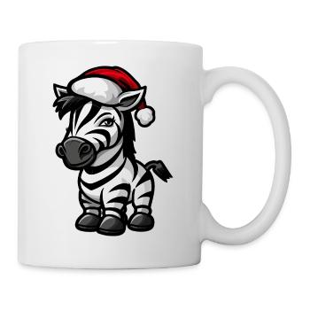 Zebra Weihnachten - Tasse - Weiß - Rechts