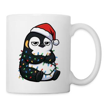 Mürrischer Pinguin Weihnachten Clumsy Santa Verhed - Tasse - Weiß - Rechts