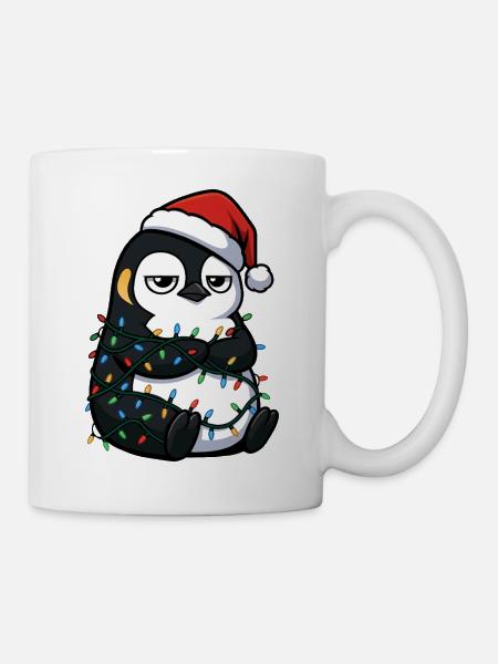 Mürrischer Pinguin Weihnachten Clumsy Santa Verhed - Mug blanc - blanc