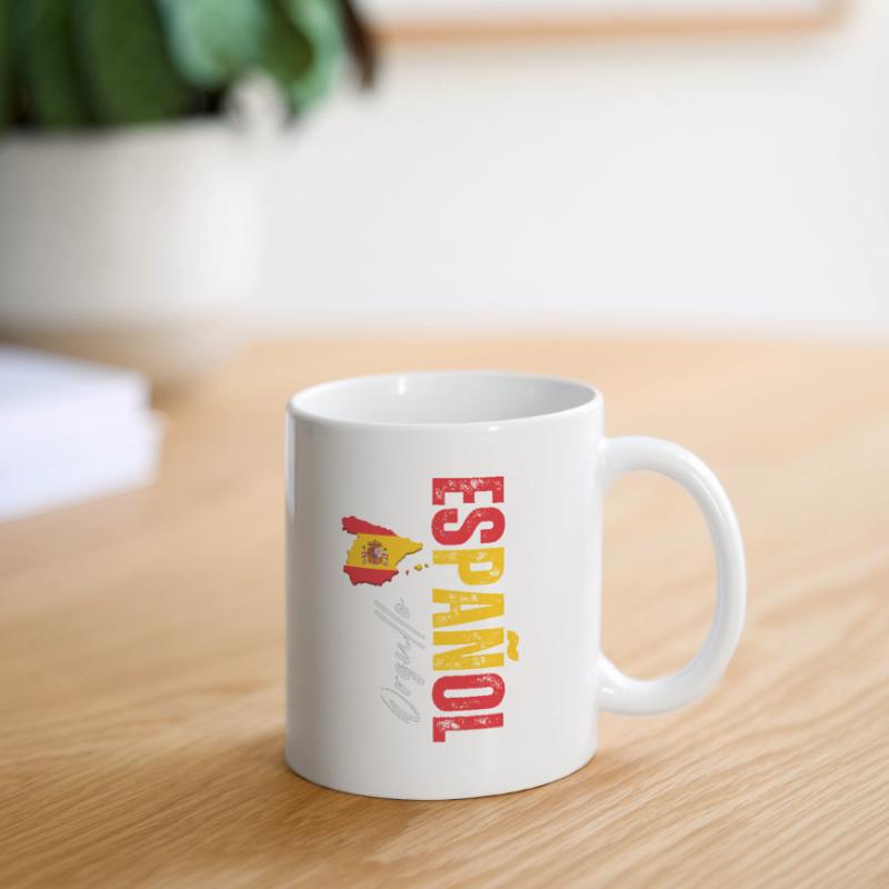 Spanish Pride, conception verticale Mug blanc
